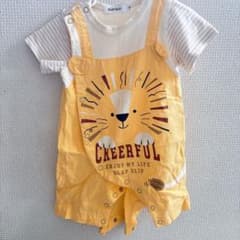サロペット風半袖ロンパース ライオンのサムネイル