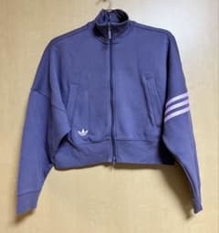 adidas パープル ジップアップ クロップドジャージのサムネイル