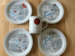 LE CREUSET パリシリーズ　19cmプレート&マグカップ　セット　レア LE CREUSET パリシリーズ 19cmプレート&マグカップ セット レア - メルカリ