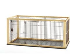 リッチェル 木製スライドペットサークル ワイド ナチュラルのサムネイル