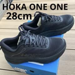 ホカオネオネ 28cm ボンダイ7 BONDI スニーカー 厚底 ブラック 黒