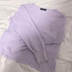 GREEN LABEL RELAXING ラベンダー Vネック 長袖 ニットのサムネイル