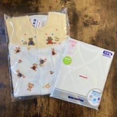 ミキハウス ロンパース 肌着セット 50-60 日本製　ツーウェイオールのサムネイル