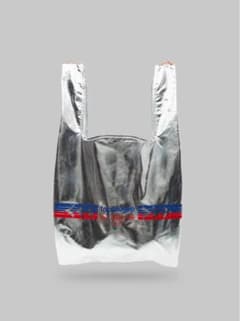 topologie シルバーエコバッグ　Konbini Bag ストラップ付き topologie シルバーエコバッグ Konbini Bag ストラップ付き - メルカリ