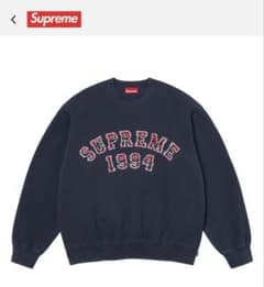 Supreme Plaid Arc Crewneck NAVYのサムネイル