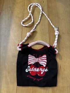 Submerge チェリー刺繍 ショルダーバッグ ブラック