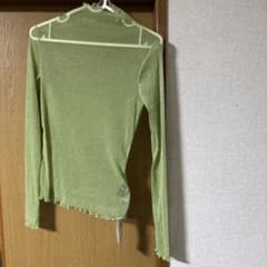 Dazy XS 透け感 長袖トップス ラメ　ライトグリーンのサムネイル