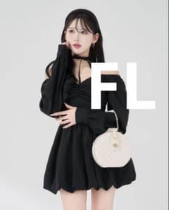 darich ダーリッチ ウエストコルセットバルーンミニワンピース