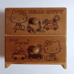 ハローキティ 木製引き出し付き小物入れ ★キティちゃん 【昭和レトロ】 引き出し メルカリ - 1976年 レトロ 小物入れ その他