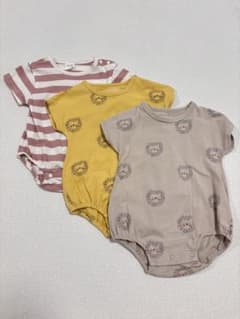バースデイ　ロンパース 70 3枚セット 半袖 まとめ売り 男の子 女の子のサムネイル
