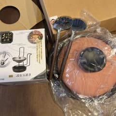 アルミ鍋セット　鍋、おたま、おたま置きのサムネイル