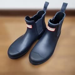 HUNTER レインブーツ ネイビー UK8(27cm) - メルカリ