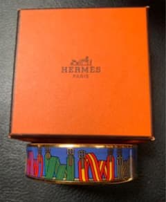HERMES バングル　ブルー/ゴールド　上品　美品のサムネイル