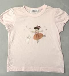 【新品】ファミリア♡tシャツ　バレリーナ　110cm プ*読様 familiar ファミリア バレリーナ 刺繍 Tシャツ 半袖 110