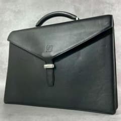 LOEWE アナグラム ビジネスバッグ A4 小物収納有り レザー 黒 - メルカリ