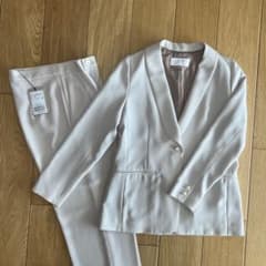 Plage トリアセダブルクロスシリーズ 上下セットアップスーツ パール 