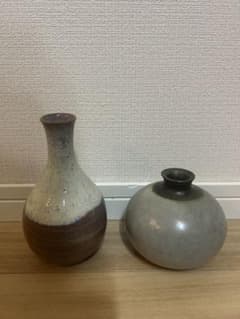 一輪挿し　フラワーベース　飾り壺　飾り壷　花瓶　アンティーク　昭和　工芸品　陶器