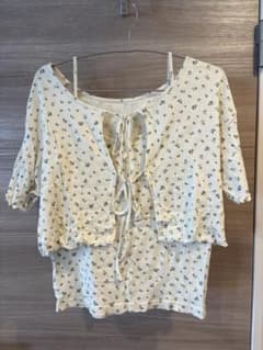 Heather 花柄 リブ素材 アンサンブル トップスのサムネイル