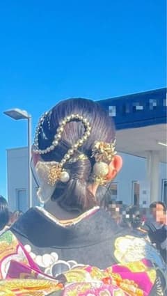 ゴールド パール調 髪飾り 和装 成人式のサムネイル