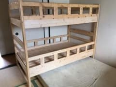 ひのき二段ベッド コンパクトサイズ173cmのサムネイル