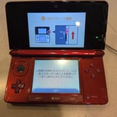 Nintendo 3DS 赤 本体 ボタン欠品 マリオカート7、充電器付のサムネイル