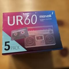 Maxell カセットテープ UR-60 5パック 未開封のサムネイル