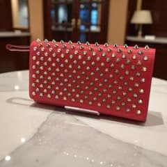 新品未使用】ルブタン マカロン 長財布 スパイク スタッズ ストラップ
