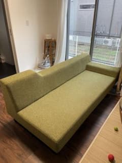 フランネルソファ　シエスタ　３人掛け　ソファベッド　グリーン　緑 フランネルソファシエスタ3人掛けソファベッドグリーン緑