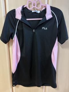 FILA ポロシャツ 半袖 ブラック×ピンク Mのサムネイル