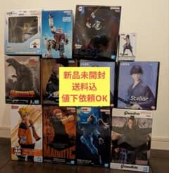 【新品未開封】フィギュアセット（ガンダム、ゴジラ、ナルトなど）