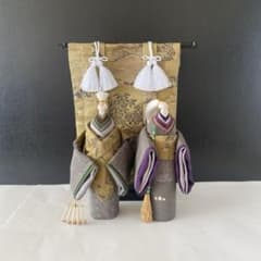 古布高砂人形、几帳セット - メルカリ