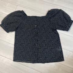 GU♡ ドットスクエアネックシフォンブラウス♡のサムネイル