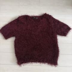 GORGE シャギーニット 半袖 ボルドーのサムネイル