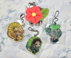 ぴたでふぉめ 和傘アクキー／かまぼこ隊 3点セット／鬼滅の刃のサムネイル