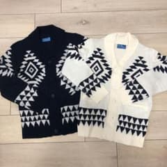あっさむさん☆オルテガ柄カーディガン紺色…size150のサムネイル