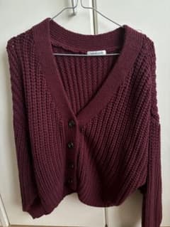 natural couture ボルドー ニットカーディガンのサムネイル