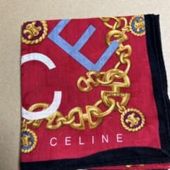 CELINE レッド チェーンモチーフ ハンカチのサムネイル