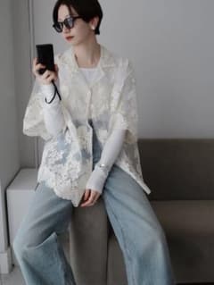 新品未使用タグ付きCLANE SHEER FLOWER LACE SHIRTS - メルカリ