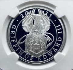 2021年英国 クイーンズビースト エドワード3世グリフィンNGC PF70UC