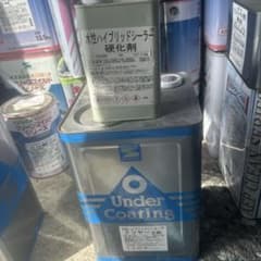 SK化研 水性ハイブリッドシーラー クリヤー主剤 硬化剤セットのサムネイル