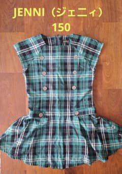 JENNI♥チェック柄半袖ワンピース 150のサムネイル