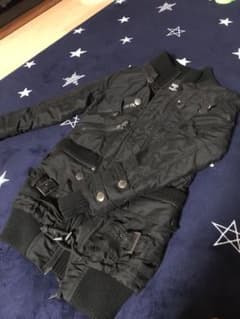 ゴーストオブハーレム☆ミリタリースタッズジャンバー☆ブラック☆美品のサムネイル