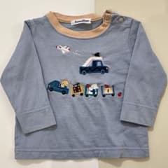 familiar 車と飛行機刺繍 Tシャツのサムネイル