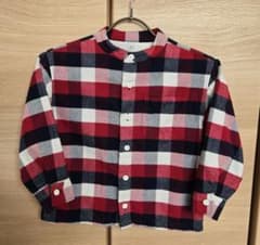 美品！無印良品 フランネルシャツ 110cmのサムネイル