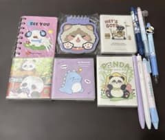 キャラクター文房具セット ミニノート　ペン まとめ売りのサムネイル