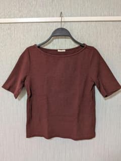 GU ワッフルクルーネックT 半袖 ブラウンのサムネイル