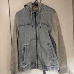✨美品✨HOLLISTER デニムスウェット フーデッドジャケットのサムネイル