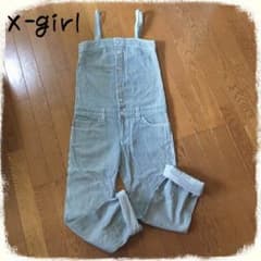 ★あや★様 専用  X-girl▷ヒッコリーサロペットのサムネイル
