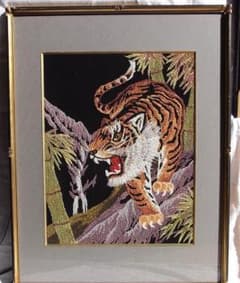 Showa Retro Tiger Embroidery - A Work of Art, Impressive and Powerful