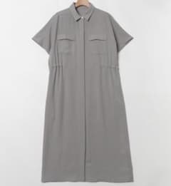 soeju ソージュ ロングシャツワンピース グレー M - メルカリ